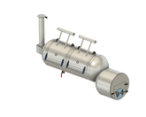 cad image of a 250 gallon smoker