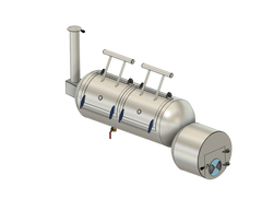 cad image of a 250 gallon smoker