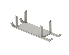 cad image of a sled for a smoker