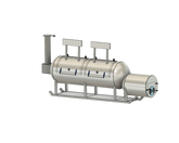3d cad image of 500 gallon offset smoker