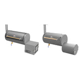 Legacy 2400 offset smoker plans, square and round firebox versions