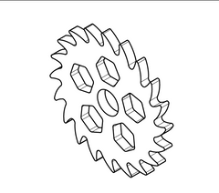 drawing of pawl ratchet gear