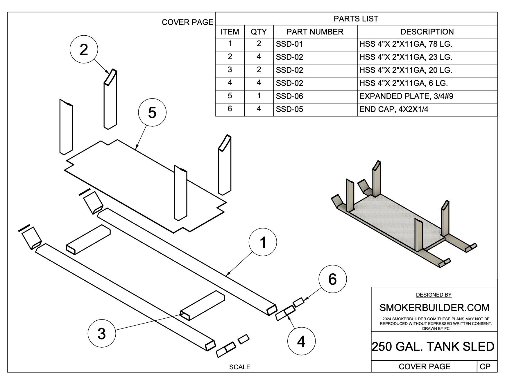 screenshot of a page from a set of smoker plans