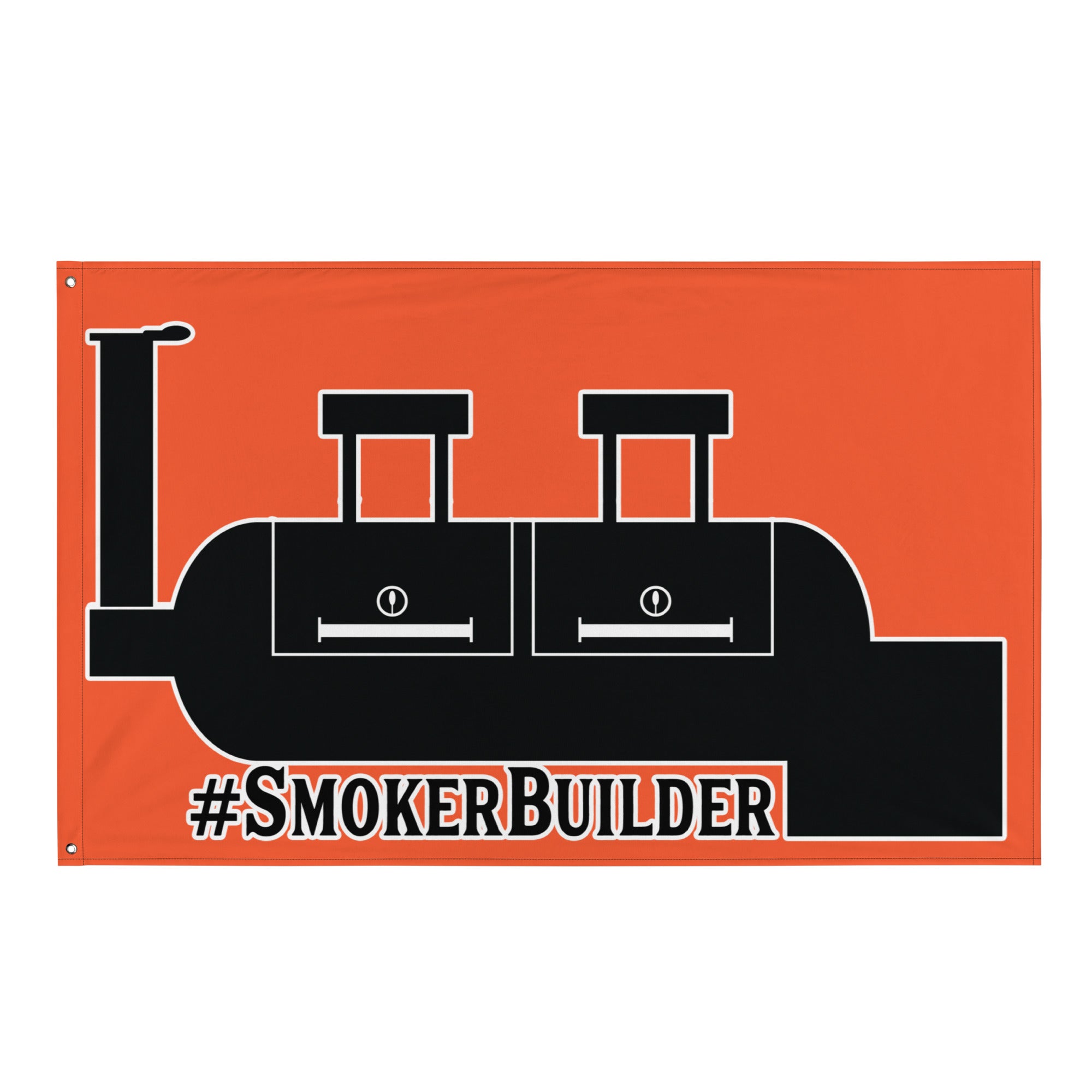 offset smoker logo on a flag