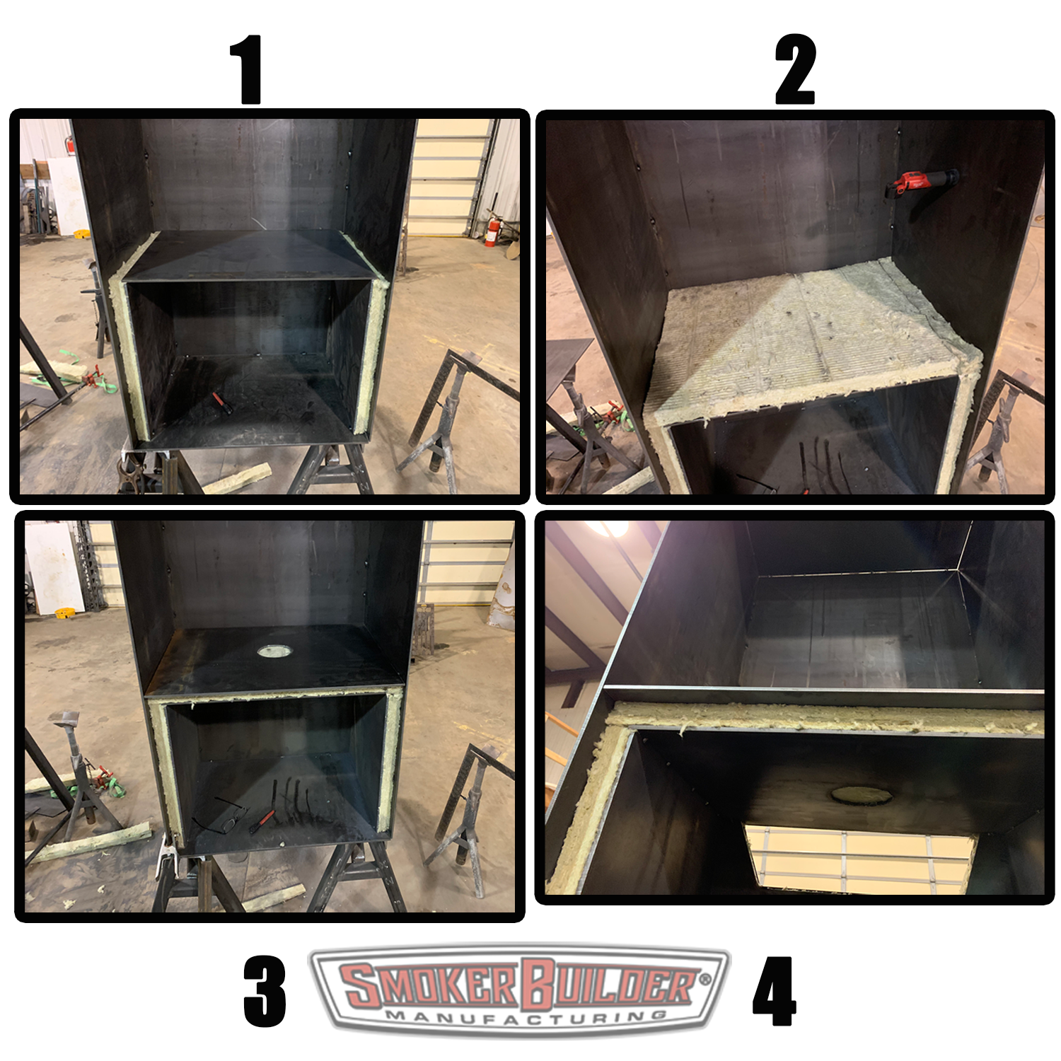 insulated firebox being built