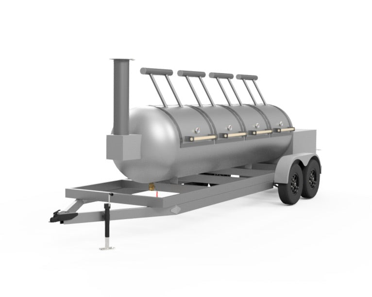 cad image of smoker trailer
