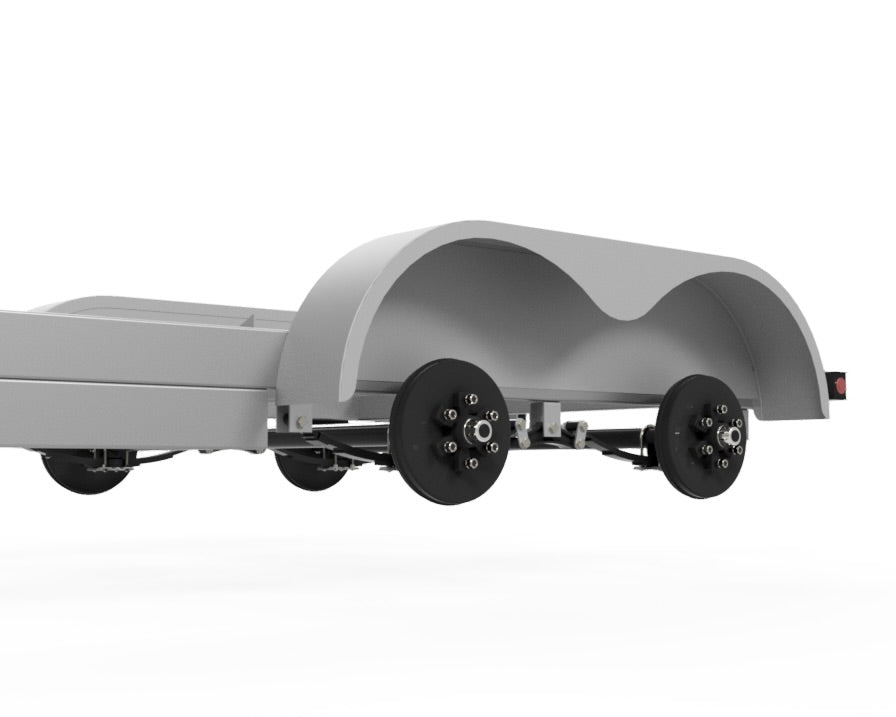 cad image of smoker trailer