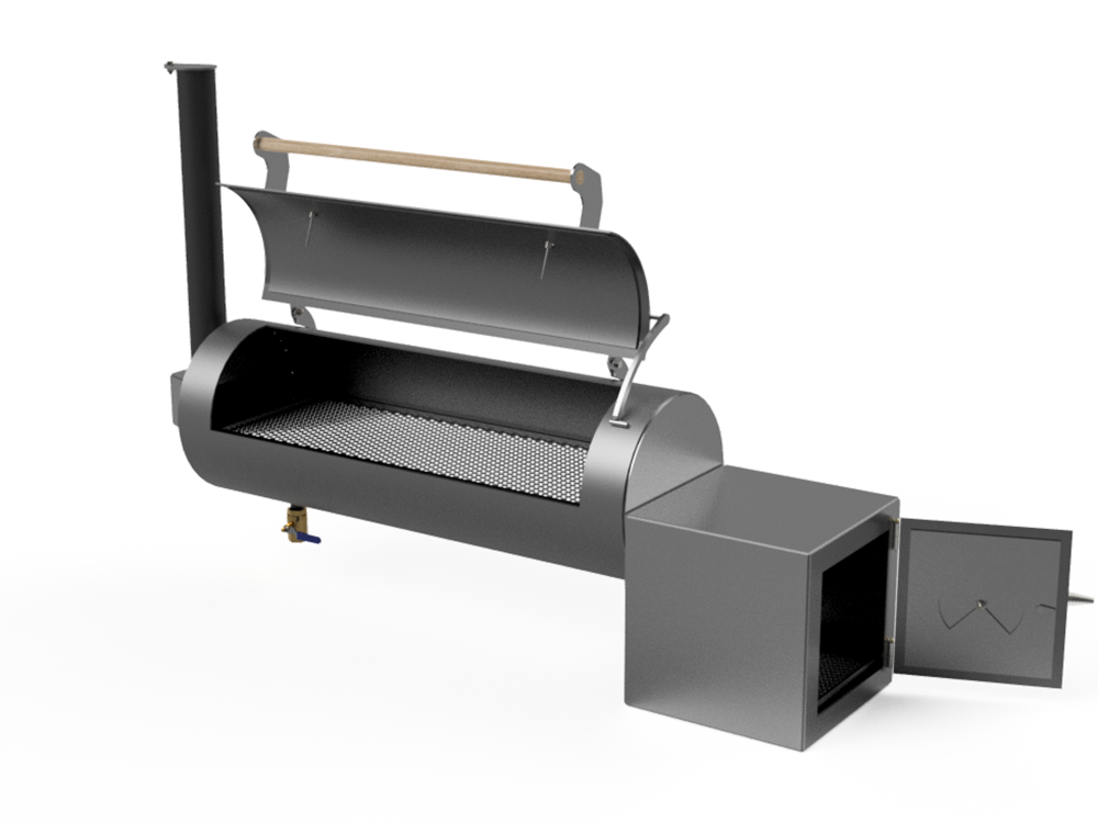 offset smoker cad image