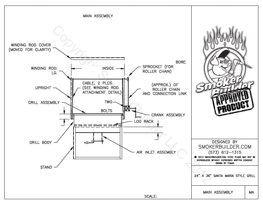 24 by 36 Santa Maria BBQ Grill – SmokerPlans By SmokerBuilder