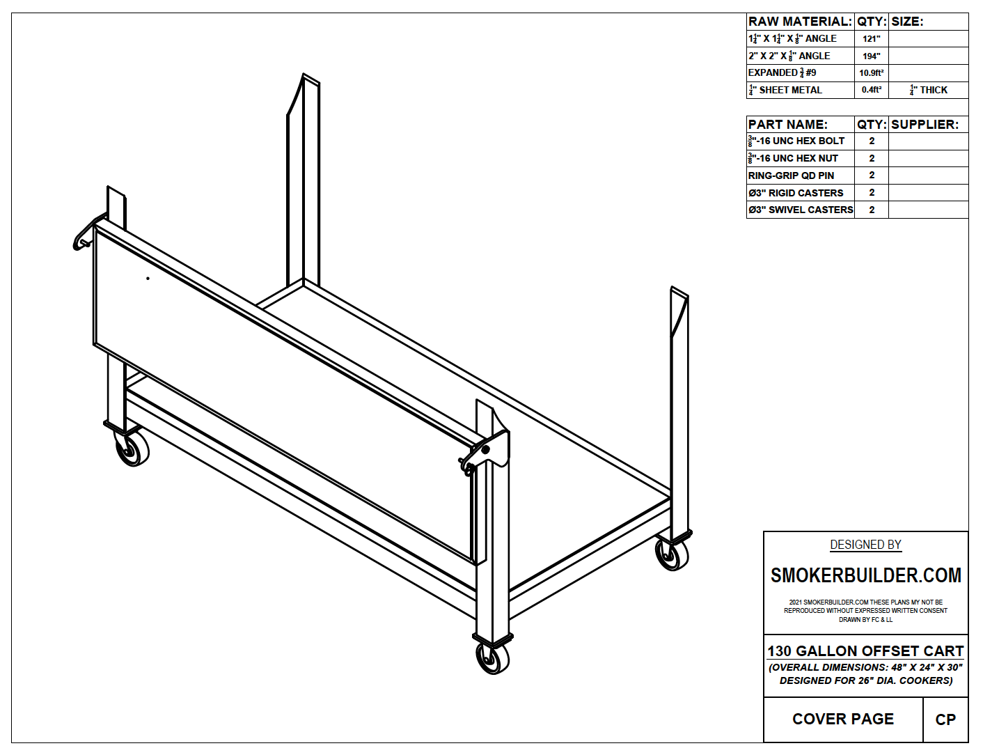 image of smoker cart blueprint