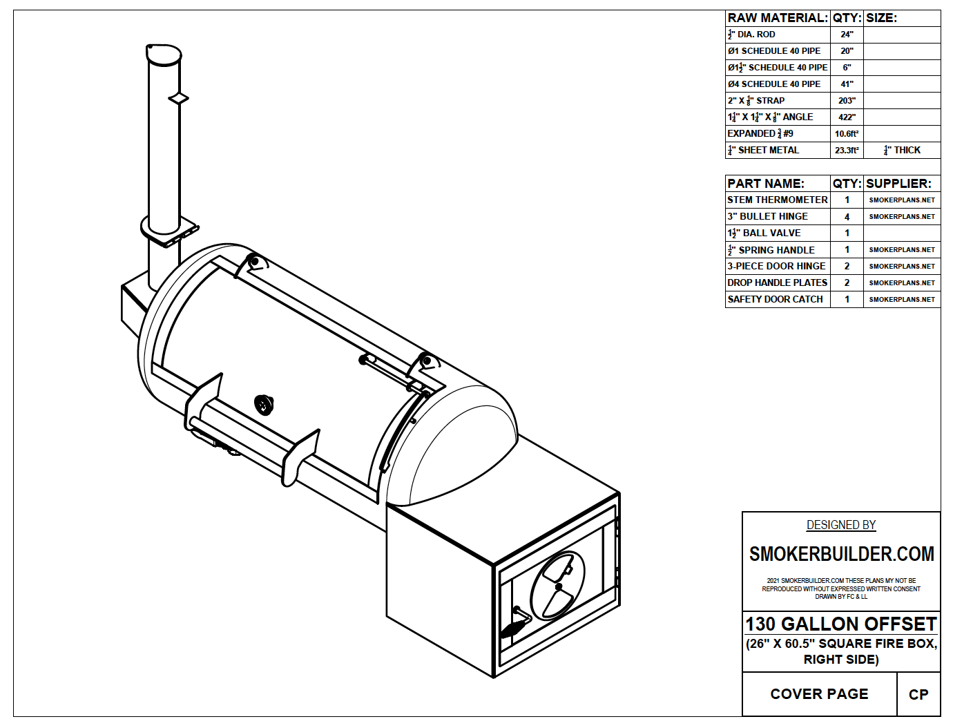 image of smoker blueprint