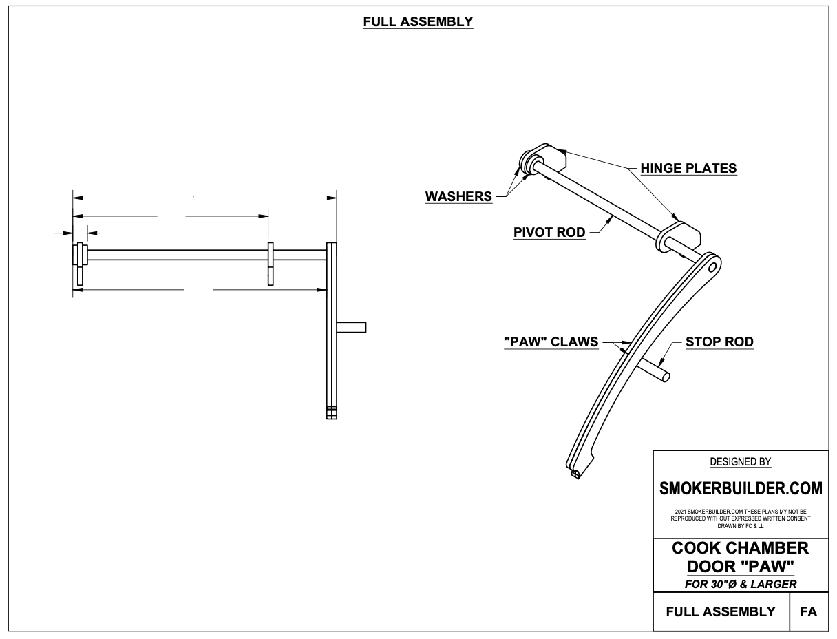 door safety catch blueprint