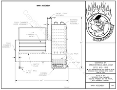 36" Diameter By 60" Pipe Reverse Flow Smoker Fire Box Right Side With warmer