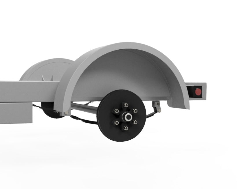 cad image of smoker trailer