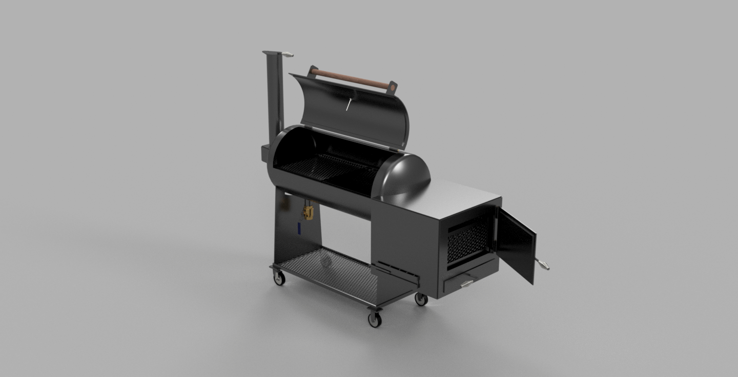 offset smoker cad image
