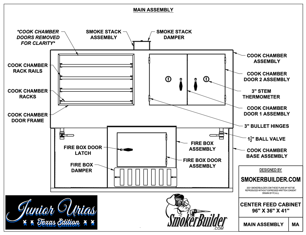center feed reverse flow smoker blueprint