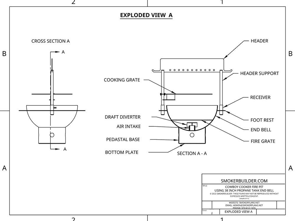 cowboy style fire pit blueprint