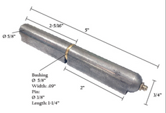 Weld on bullet hinge- 4 inch