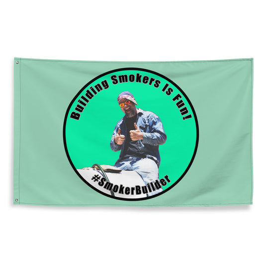 frank sitting on a tank logo on a flag