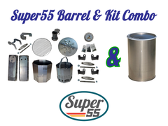 super55 drum smoker parts kit with 55 gallon barrel