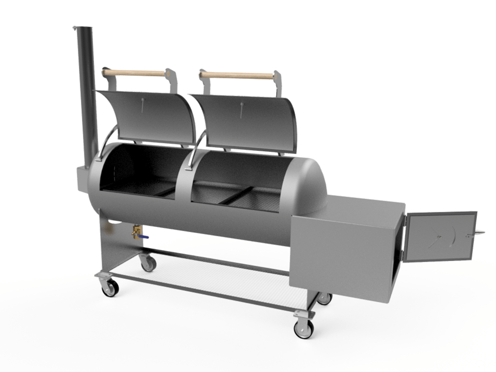 150 Gallon Tank Offset Smoker Plans With Scoop Baffle
