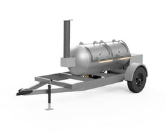 cad image of smoker trailer