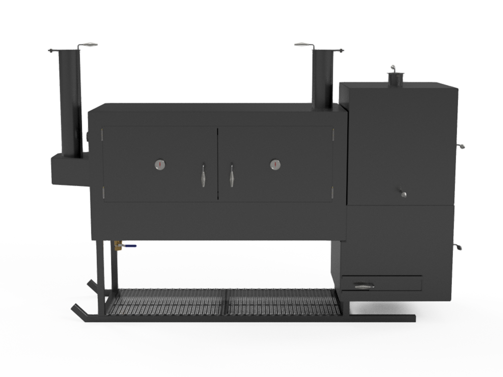 30 Deep By 35 Tall By 72 Wide Hybrid Offset Smoker Completely Insulate