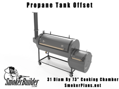 30 Or 31 Diameter By 73 Long 250 Gallon Propane Tank Offset Round Firebox Left Side With Scoop Baffle