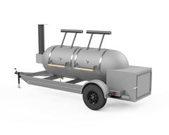 cad image of smoker trailer