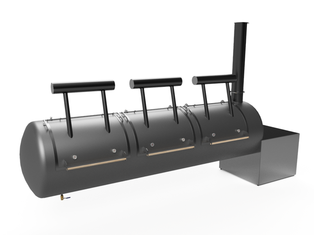 60 Inch Diameter By 240 Inch Long Reverse Flow Smoker Plans Fire Box Right