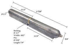Weld on bullet hinge- 3 inch