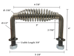 6 Inch Spring Handle With Threaded Rod Bracket