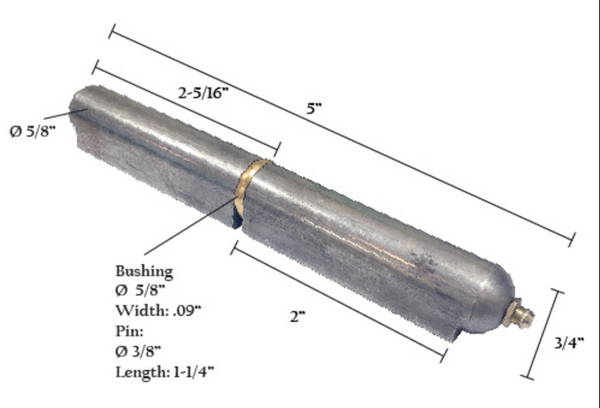 Large Iron Strap Hinges - 29 1/2