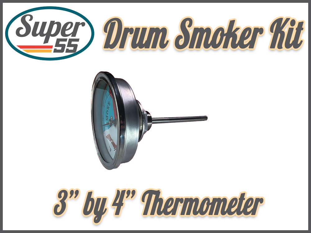3 Inch Dial by 4 Inch Stem BBQ Thermometer – SmokerPlans By SmokerBuilder